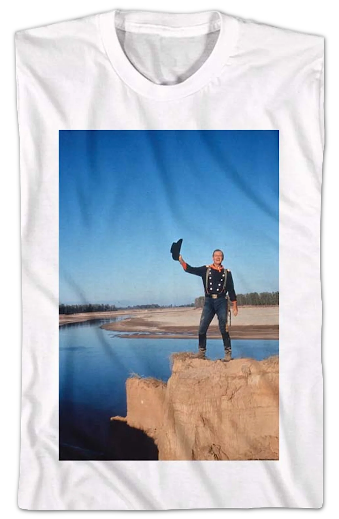Living On The Edge John Wayne T-Shirt - Image 2