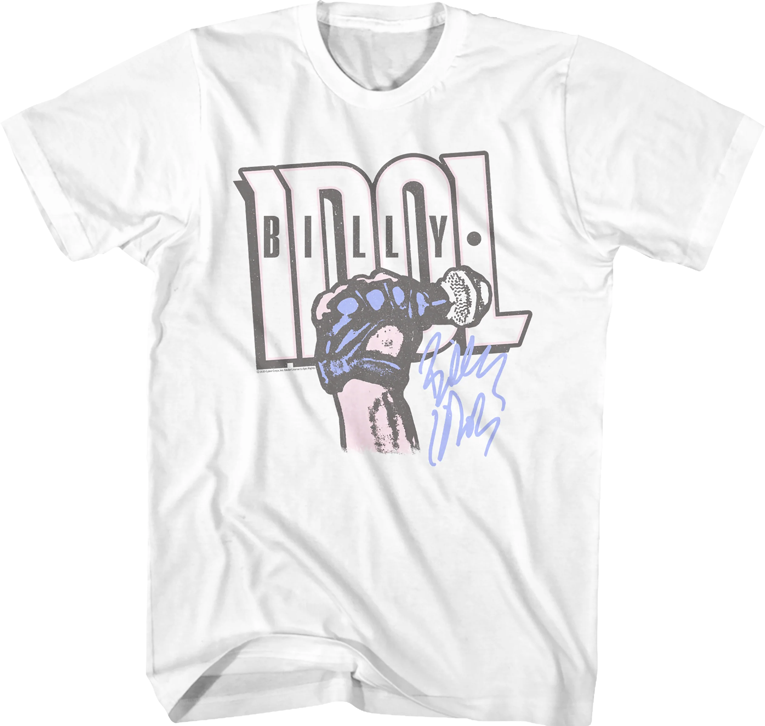 Logo And Autograph Billy Idol T-Shirt