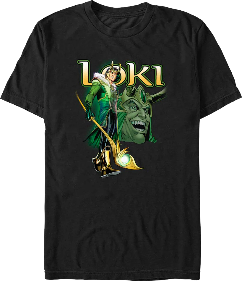 Loki Collage Marvel Comics T-Shirt