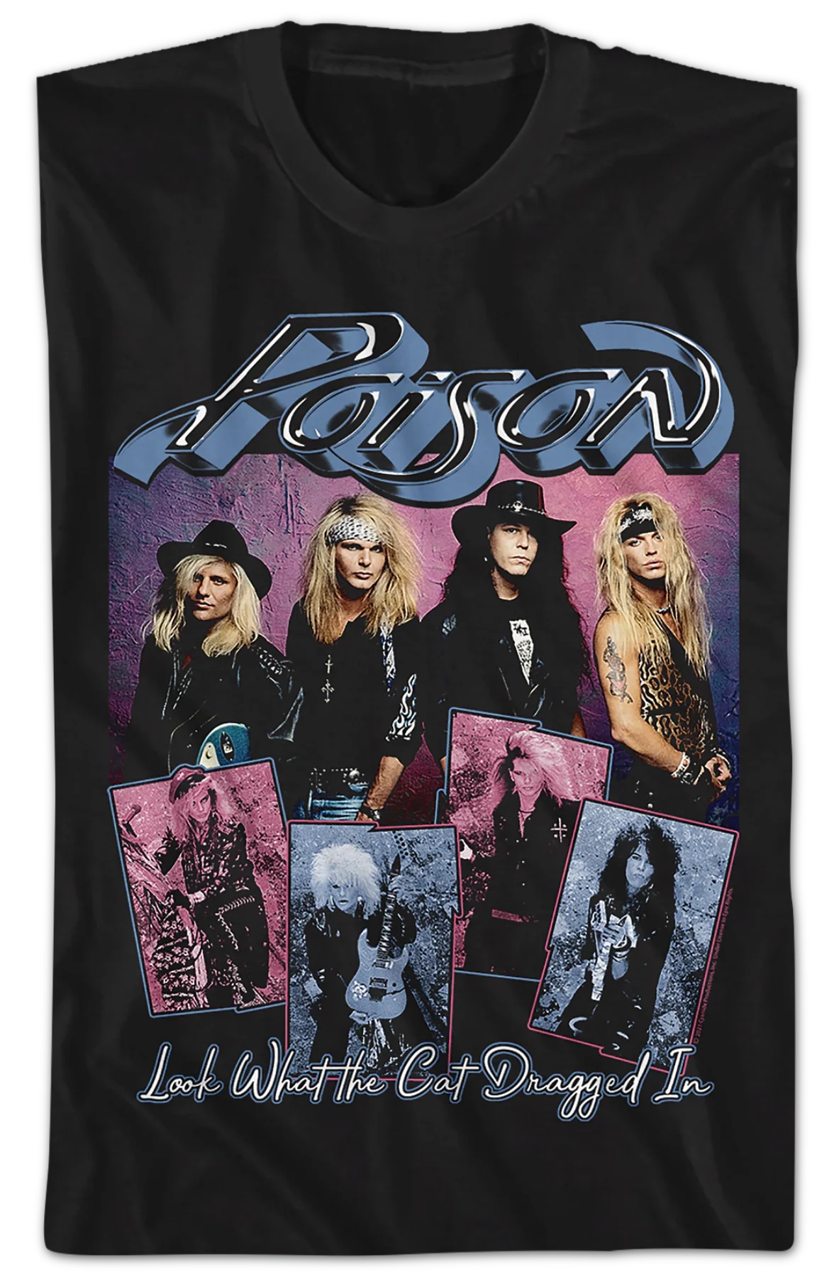 Look What The Cat Dragged In Band Photos Poison T-Shirt - Image 2