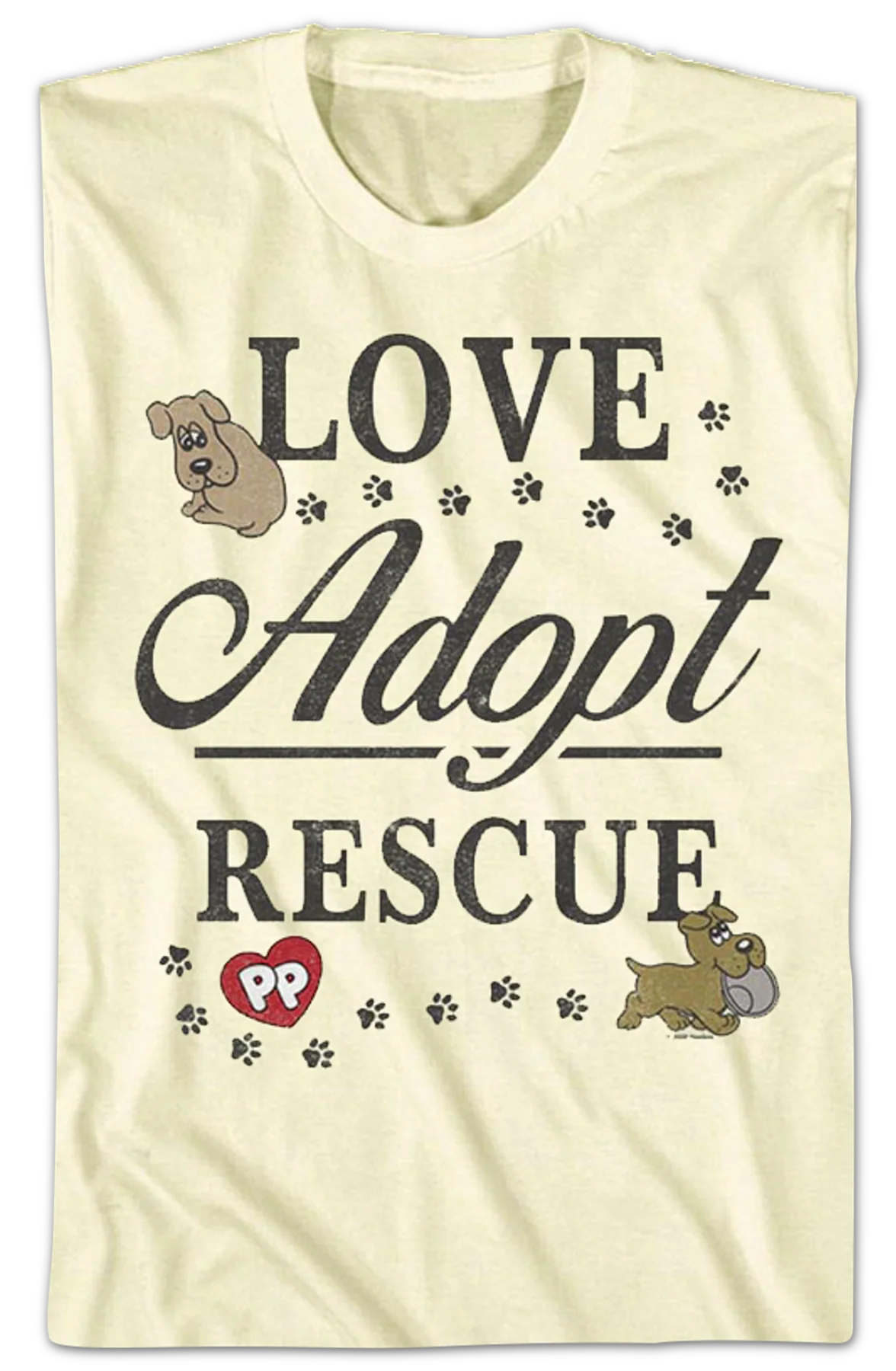 Love Adopt Rescue Pound Puppies T-Shirt - Image 2