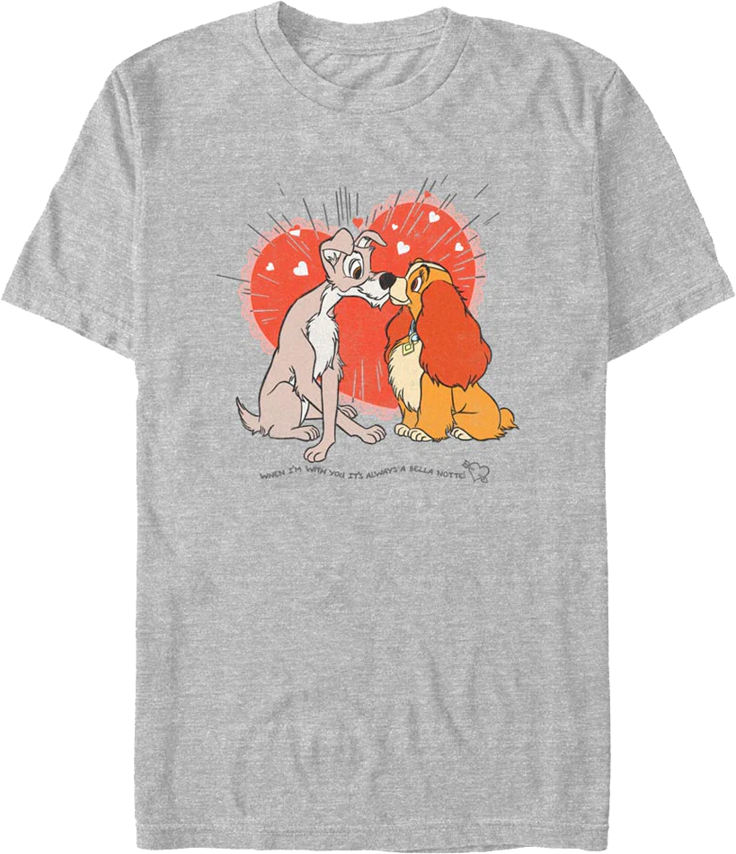 Love Story Lady And The Tramp Disney T-Shirt