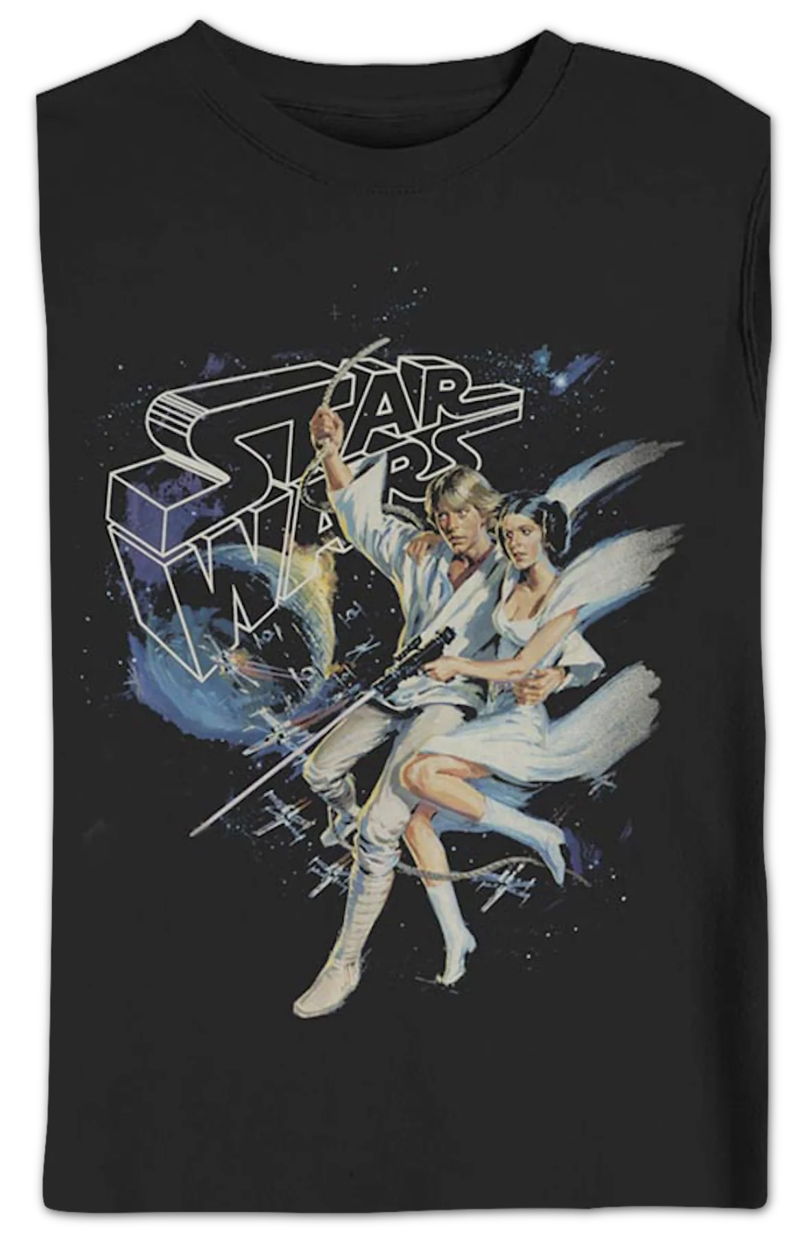 Luke And Leia Swing Into Action Star Wars Sweatshirt - Image 2