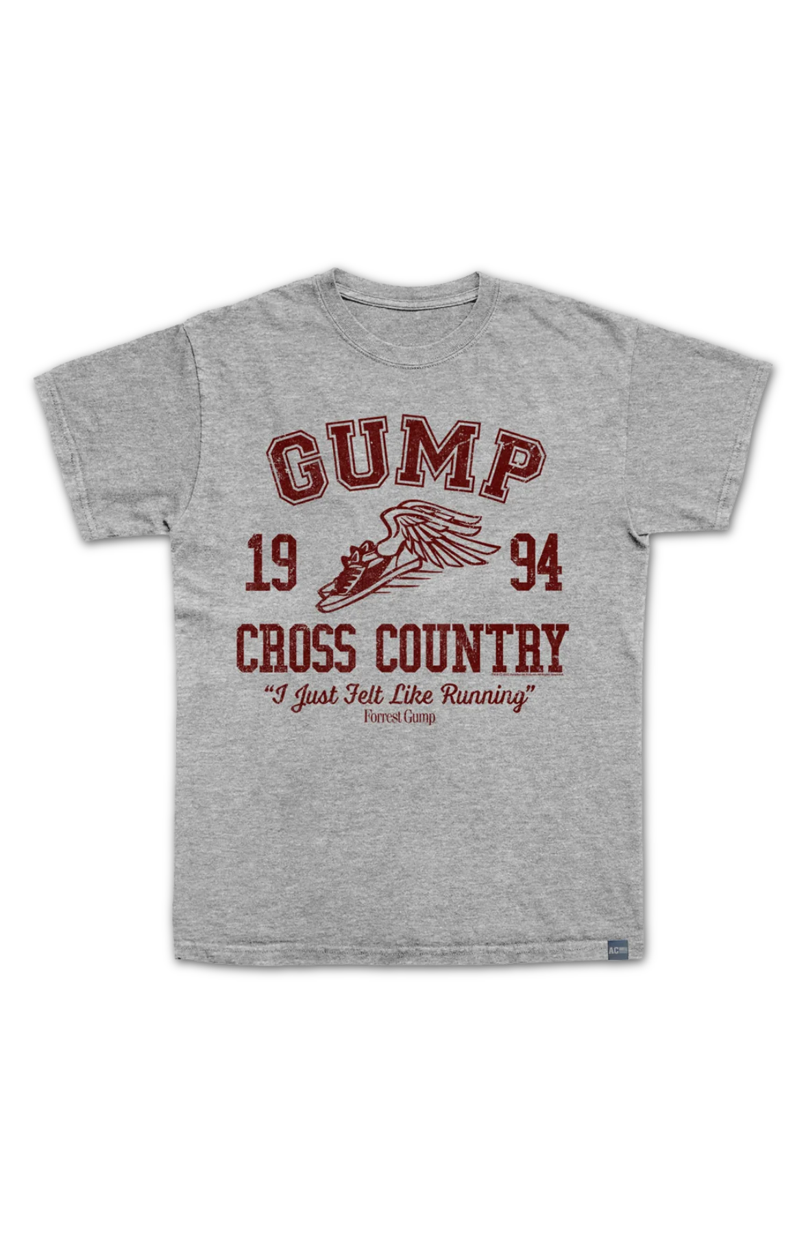 Made In USA 1994 Cross Country Forrest Gump T-Shirt - Image 2
