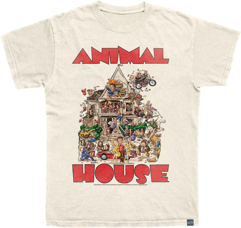 Made In USA Cartoon Graphic The House Animal House T-Shirt