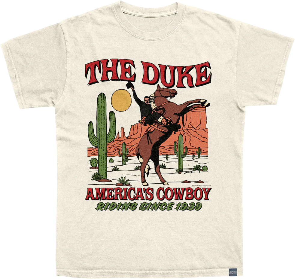Made In USA John Wayne Americas Cowboy T-Shirt