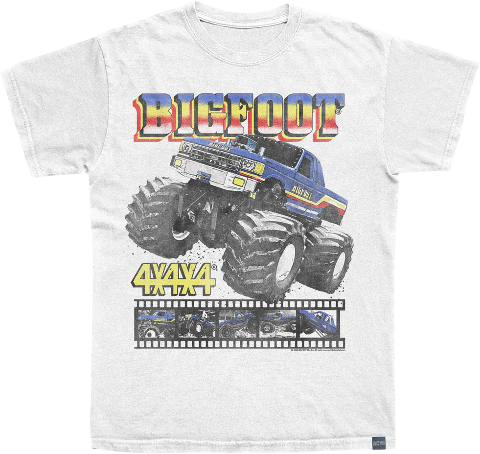 Made In USA Monster Truck Film Reel Bigfoot T-Shirt