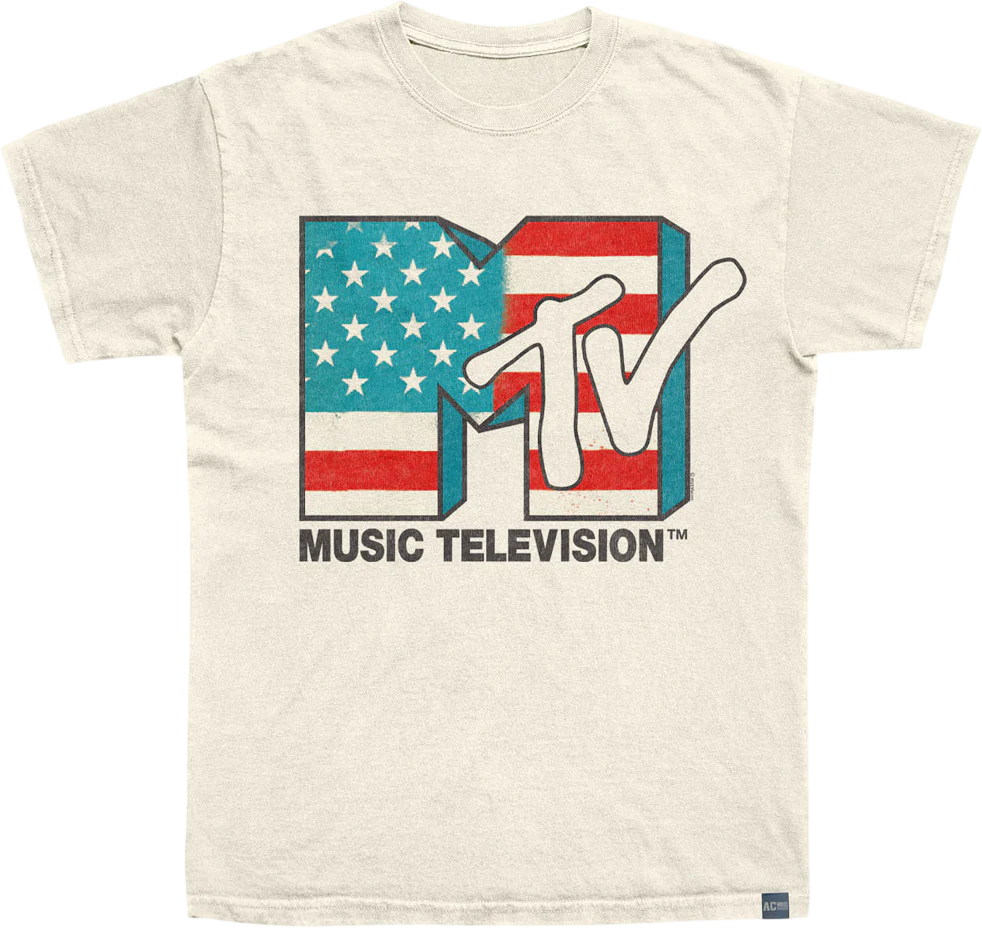 Made In USA MTV American Flag T-Shirt
