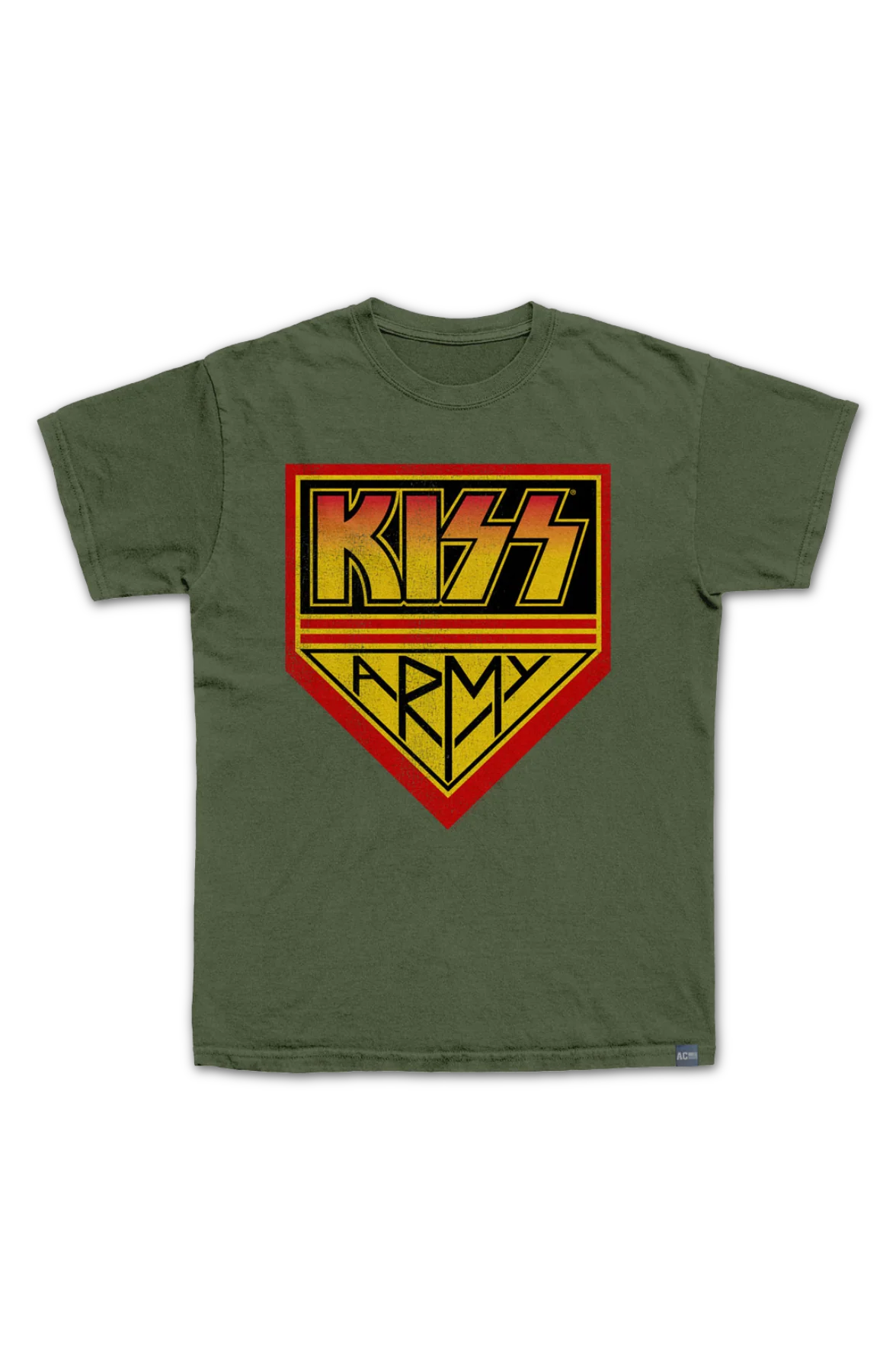Made In USA Olive KISS Army T-Shirt - Image 2