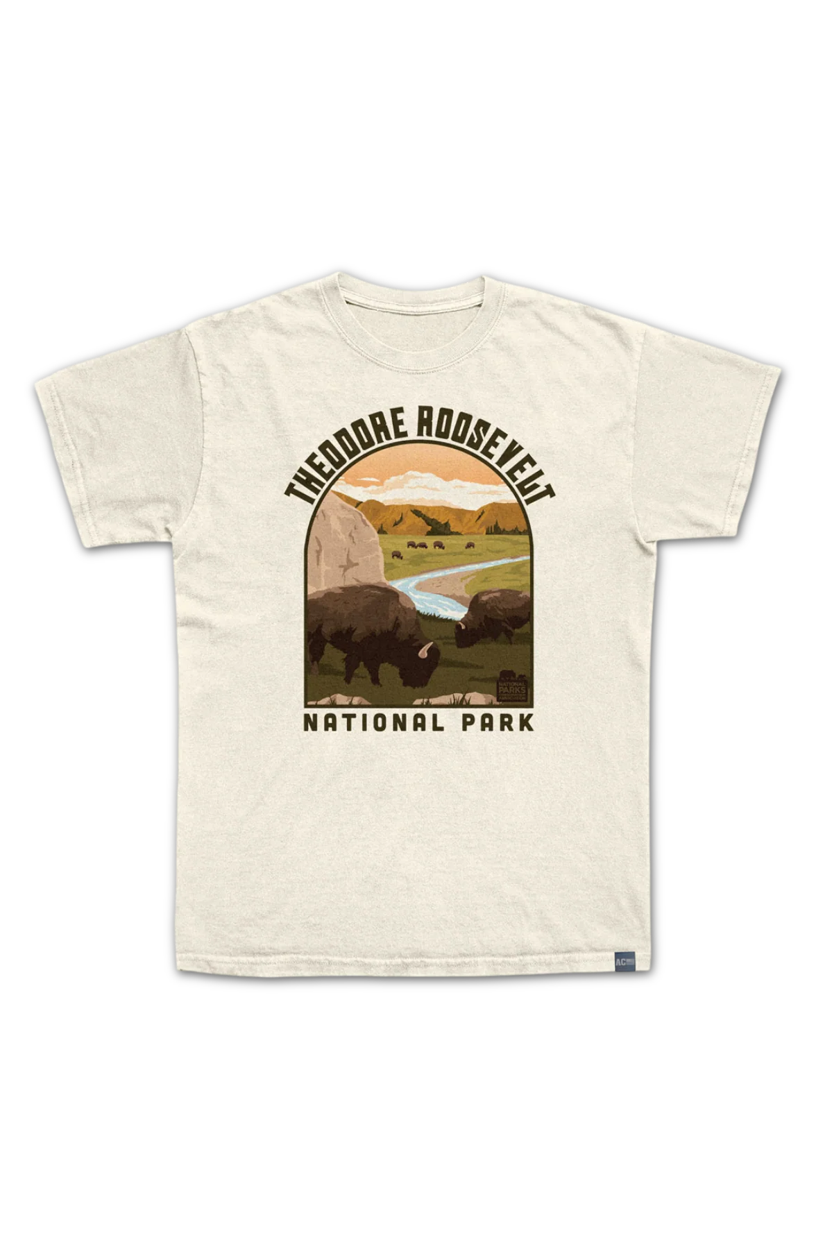 Made In USA Theodore Roosevelt Landscape Shape NPCA T-Shirt - Image 2