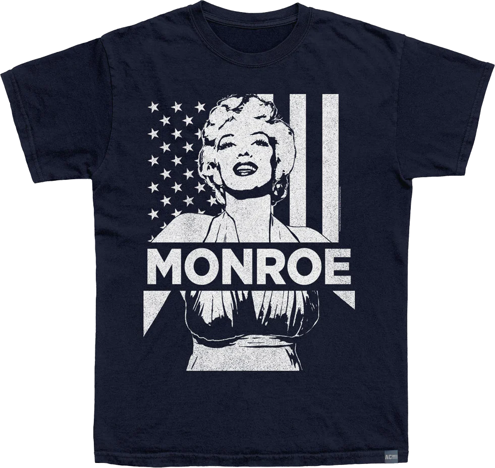 Made In USA Vintage American Flag Marilyn Monroe T-Shirt