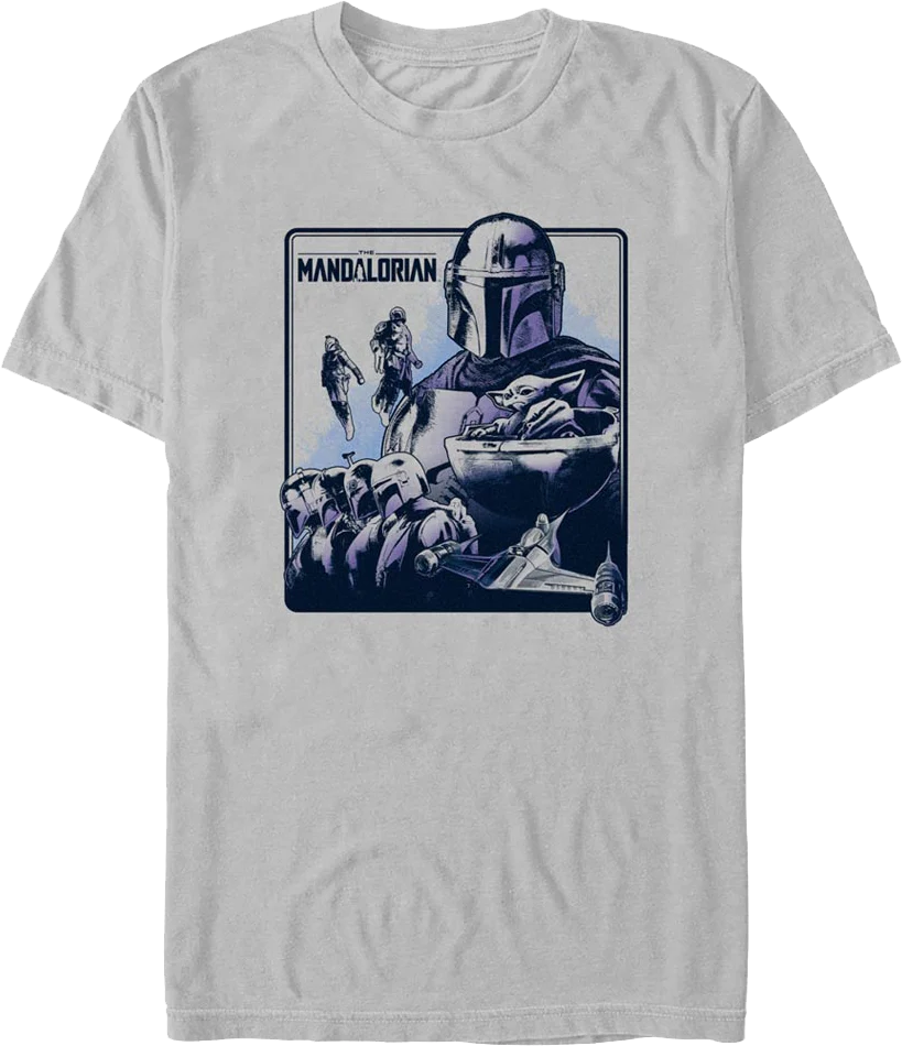Mandalorian Character Collage Star Wars T-Shirt