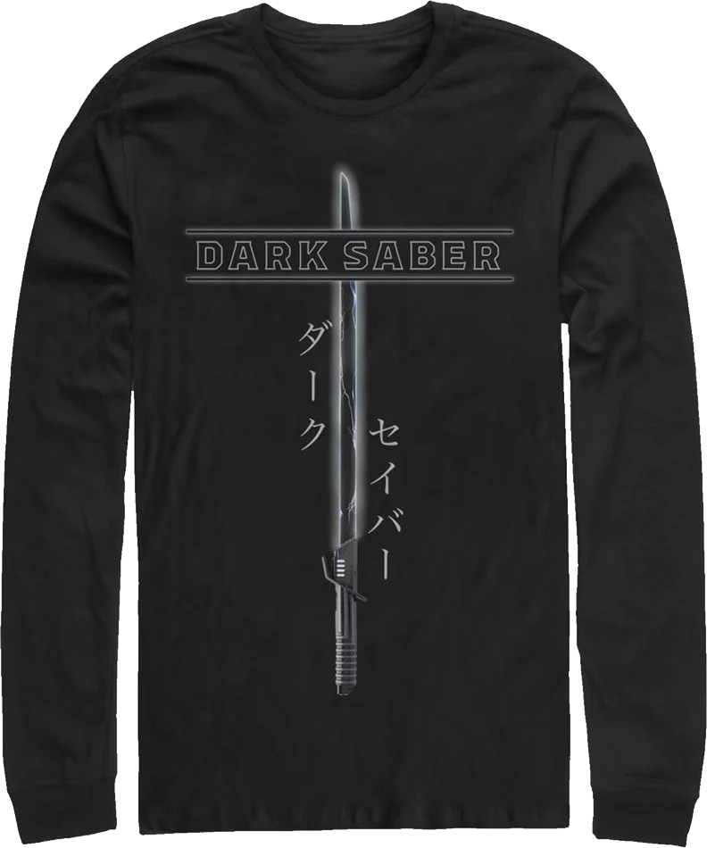 Mandalorian Darksaber Star Wars Long Sleeve Shirt