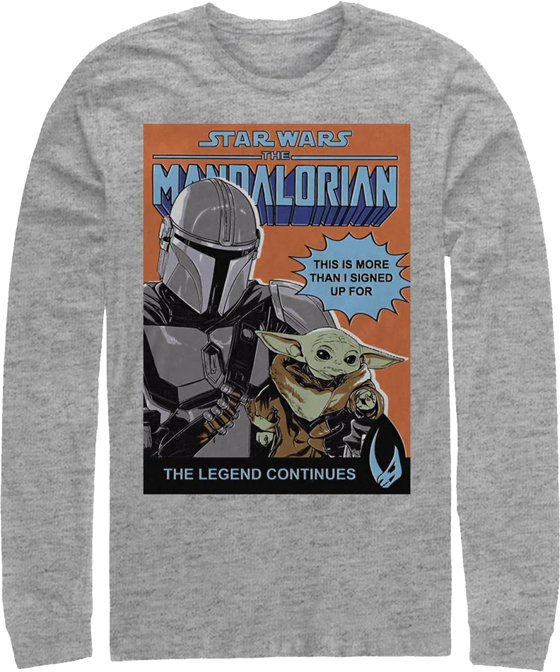 Mandalorian Legend Continues Comic Cover Star Wars Long Sleeve Shirt