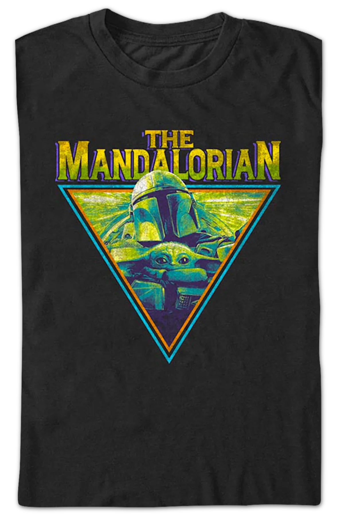Mandalorian Vintage Triangle Star Wars T-Shirt - Image 2