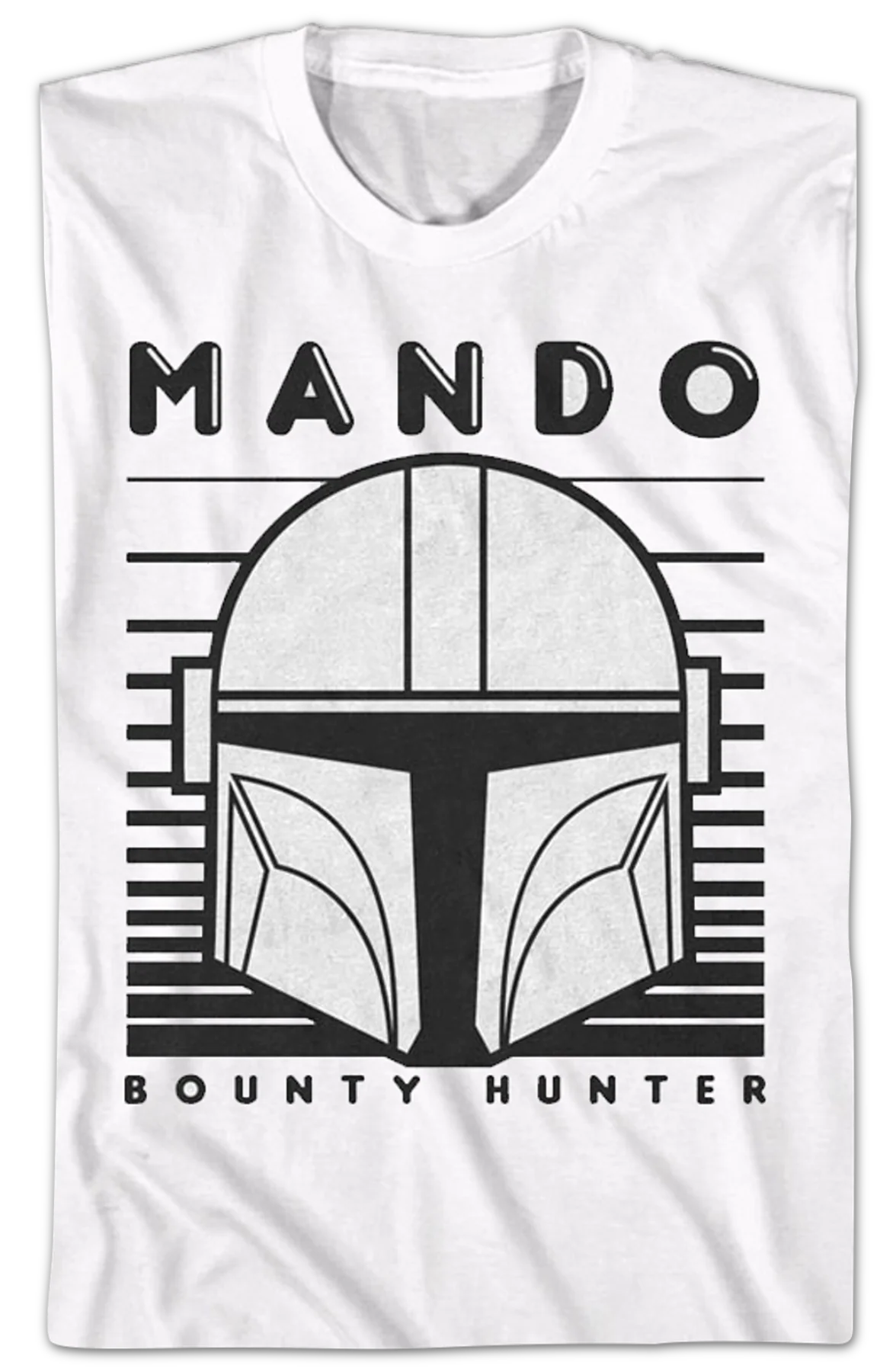 Mando Helmet The Mandalorian Star Wars T-Shirt - Image 2