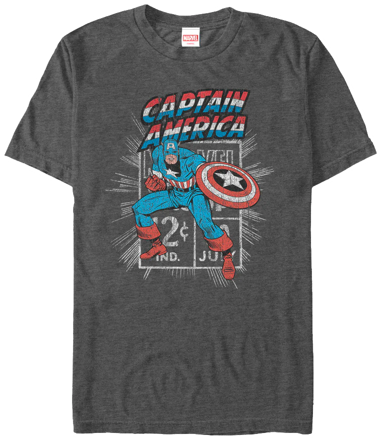 Marvel Stamp Captain America T-Shirt