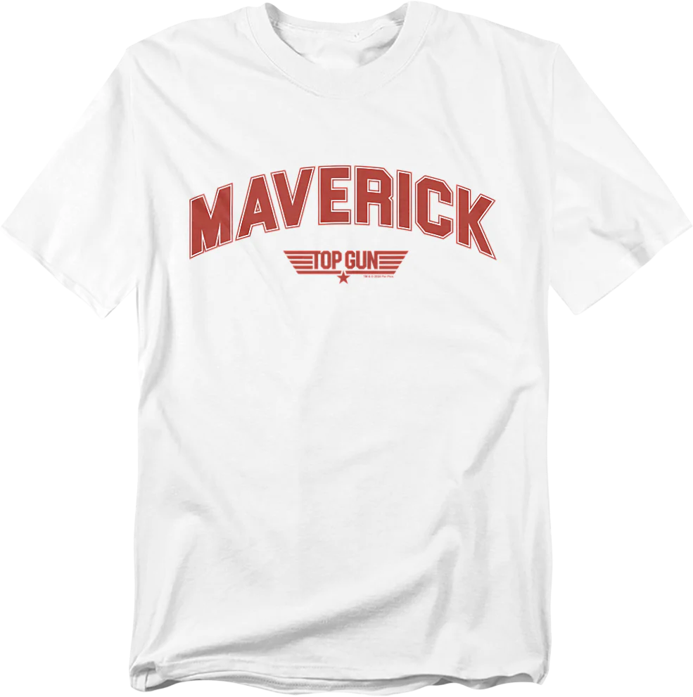 Maverick Chenille Letters Top Gun T-Shirt