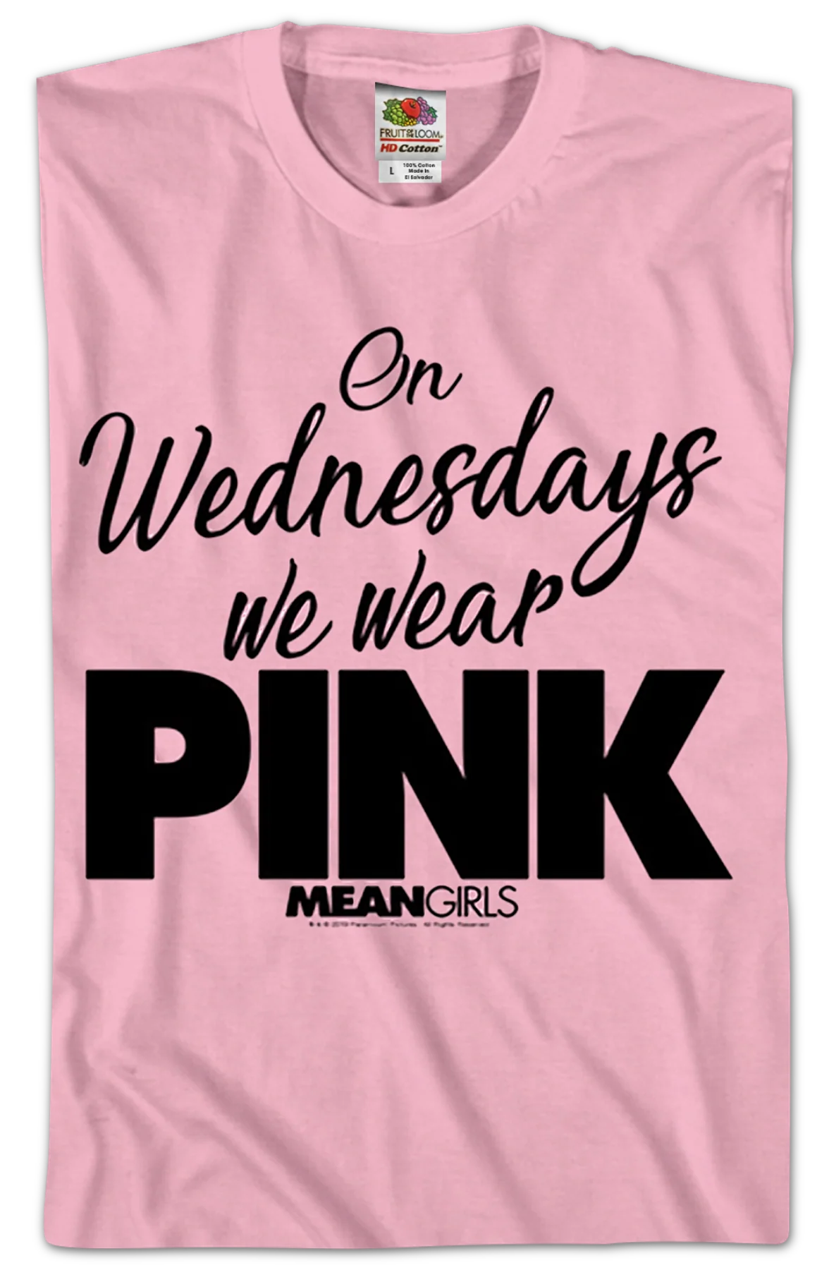 Mean Girls On Wednesdays We Wear Pink T-Shirt - Image 2