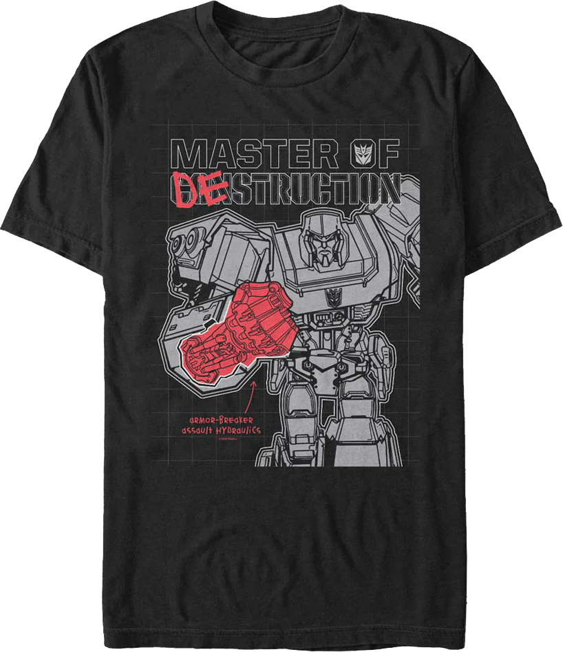 Megatron Master Of Destruction Transformers T-Shirt