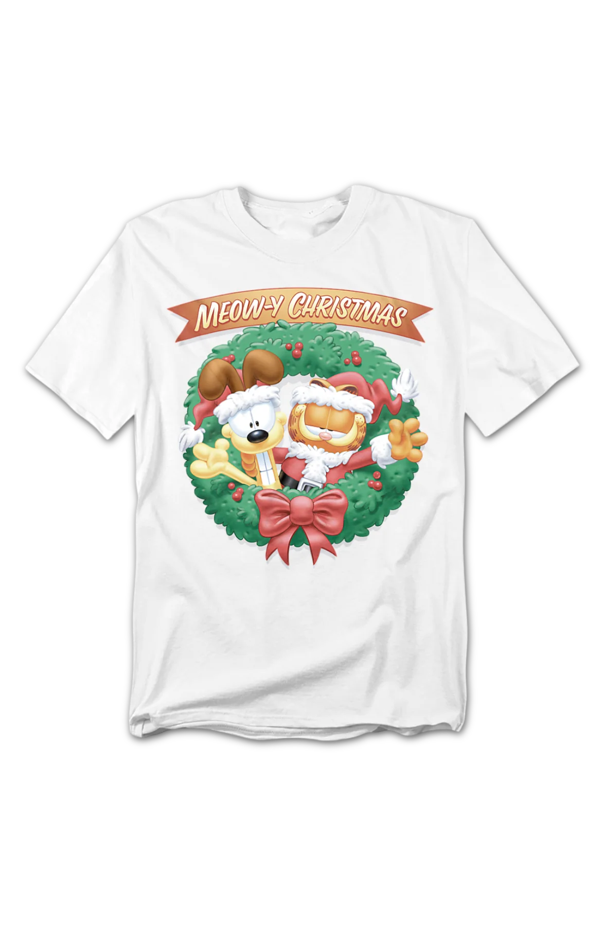 Meow-y Christmas Garfield T-Shirt - Image 2