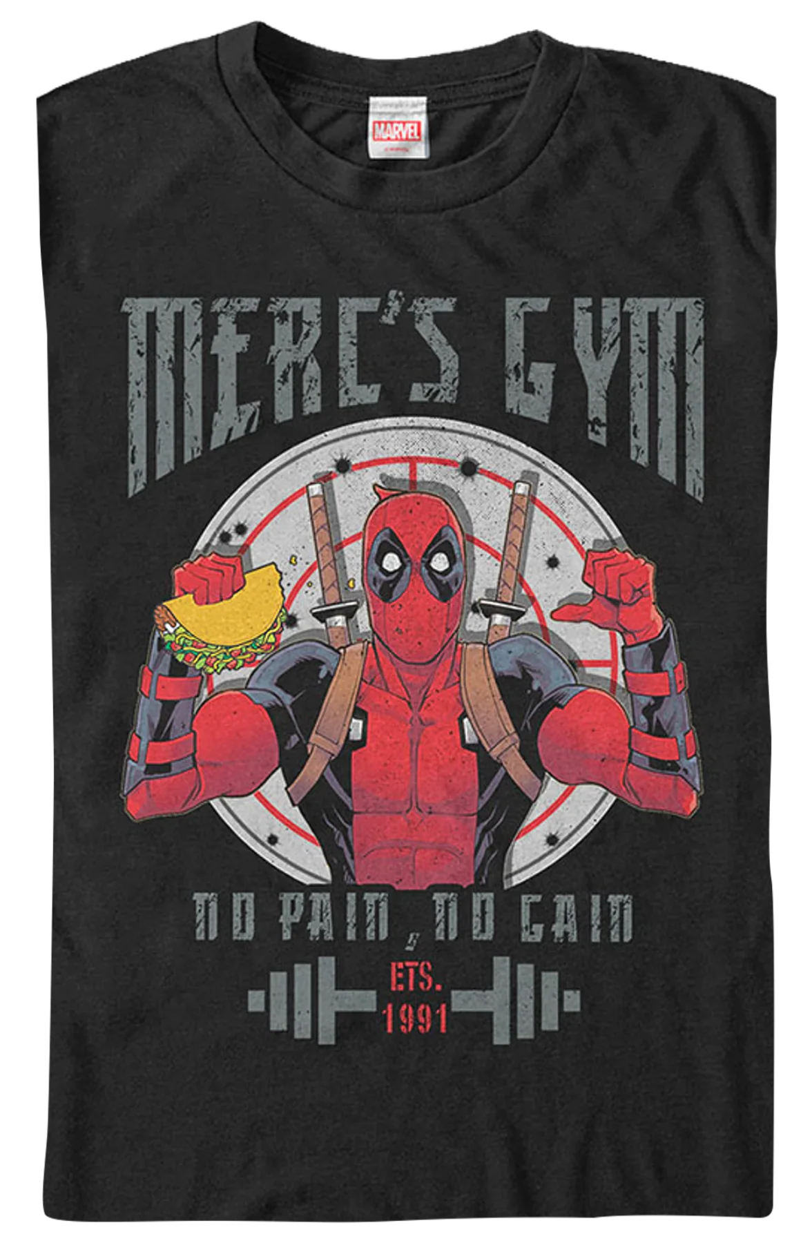 Merc's Gym Deadpool T-Shirt - Image 2