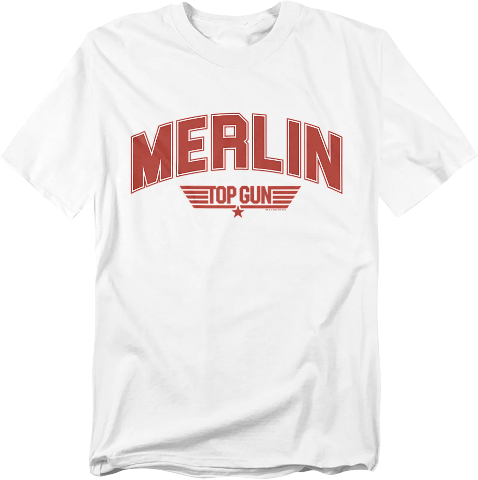 Merlin Chenille Letters Top Gun T-Shirt