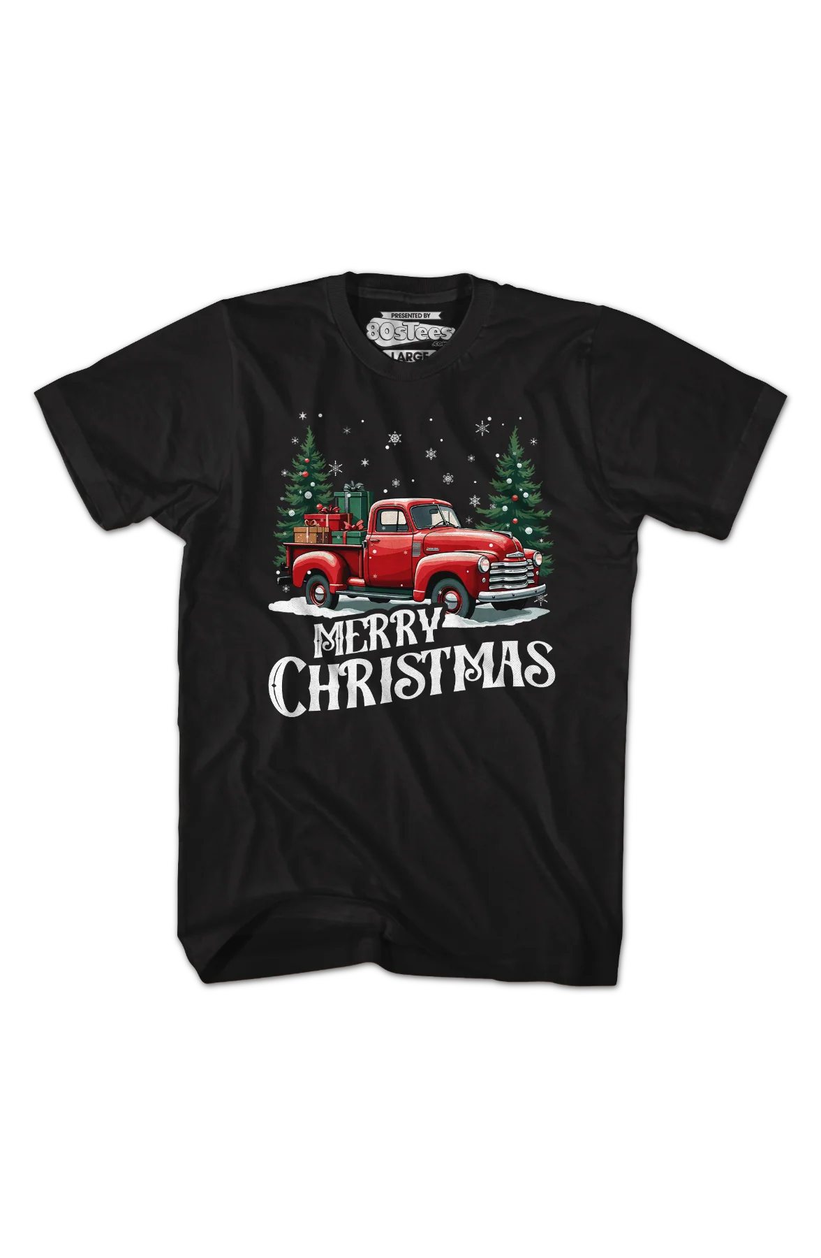 Merry Christmas Truck T-Shirt - Image 2