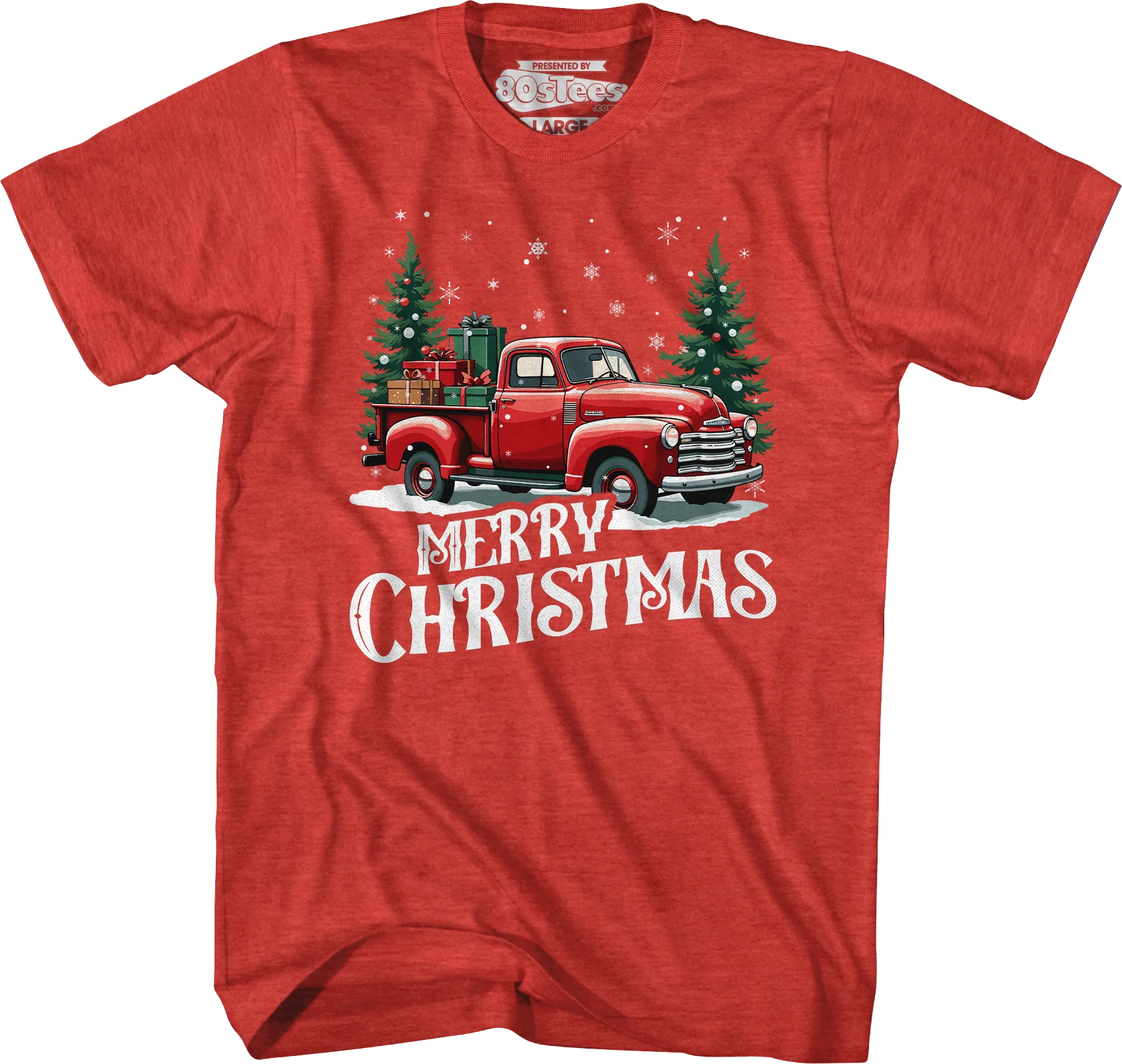 Merry Christmas Truck T-Shirt - Image 3