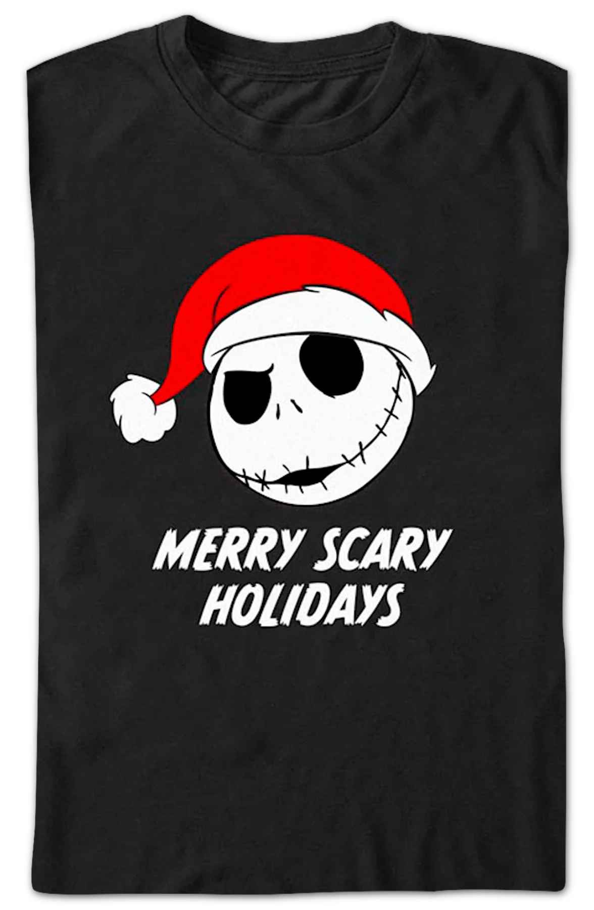 Merry Scary Holidays Nightmare Before Christmas T-Shirt - Image 2