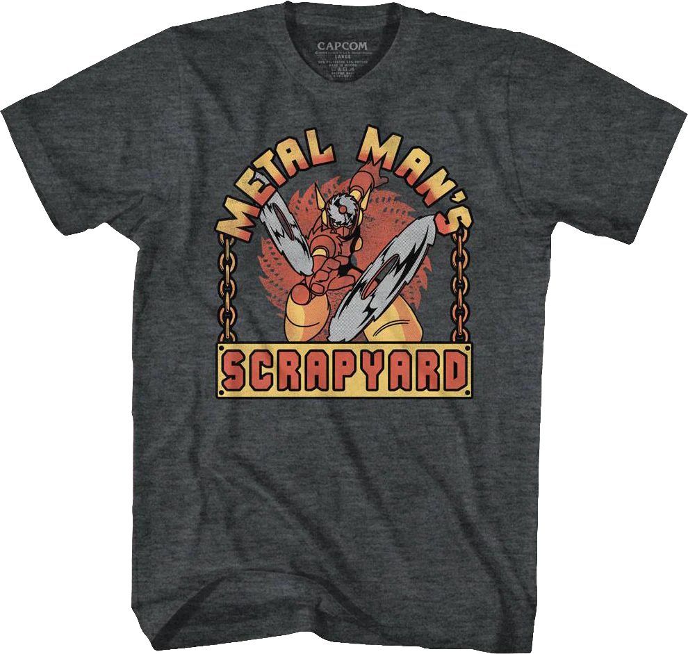 Metal Man's Scrapyard Mega Man T-Shirt