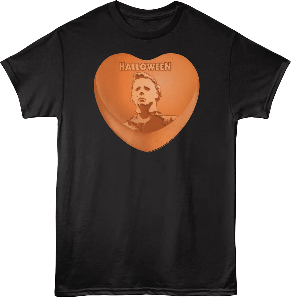 Michael Myers Candy Heart Halloween T-Shirt