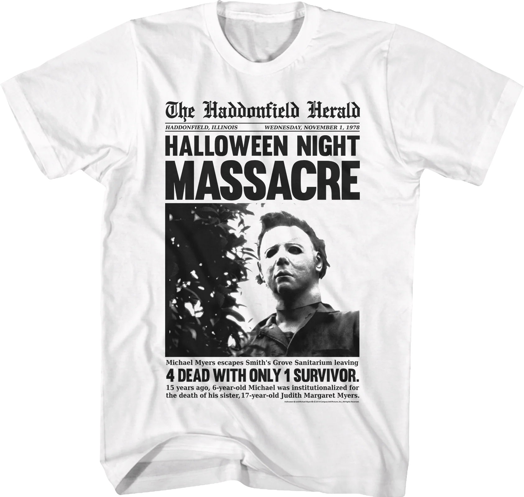 Michael Myers Headline Halloween T-Shirt