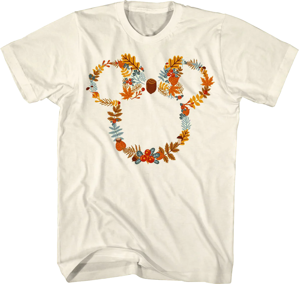 Mickey Mouse Fall Wreath Disney T-Shirt