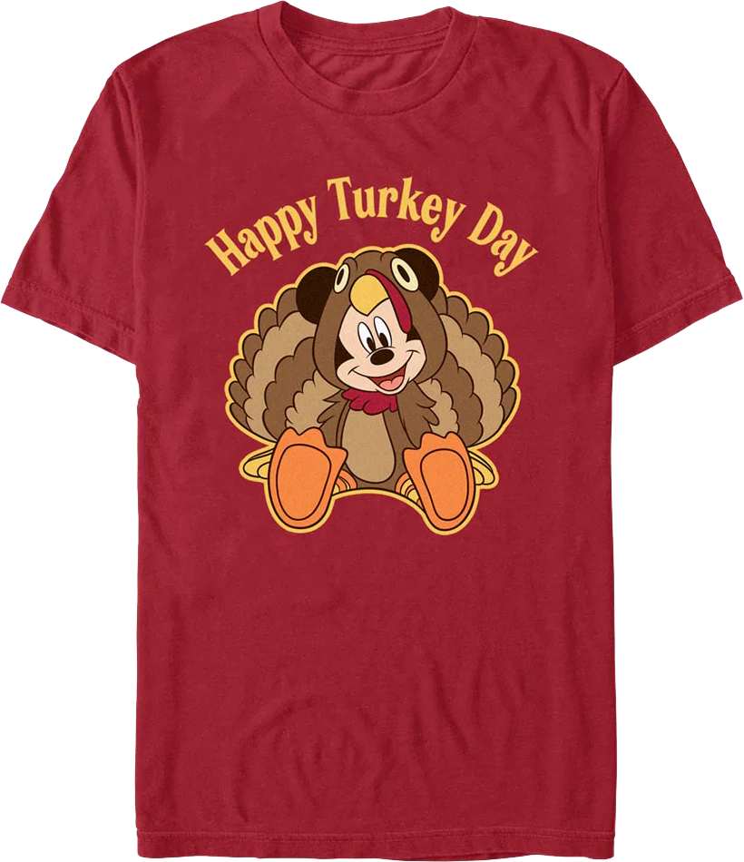 Mickey Mouse Happy Turkey Day Disney T-Shirt