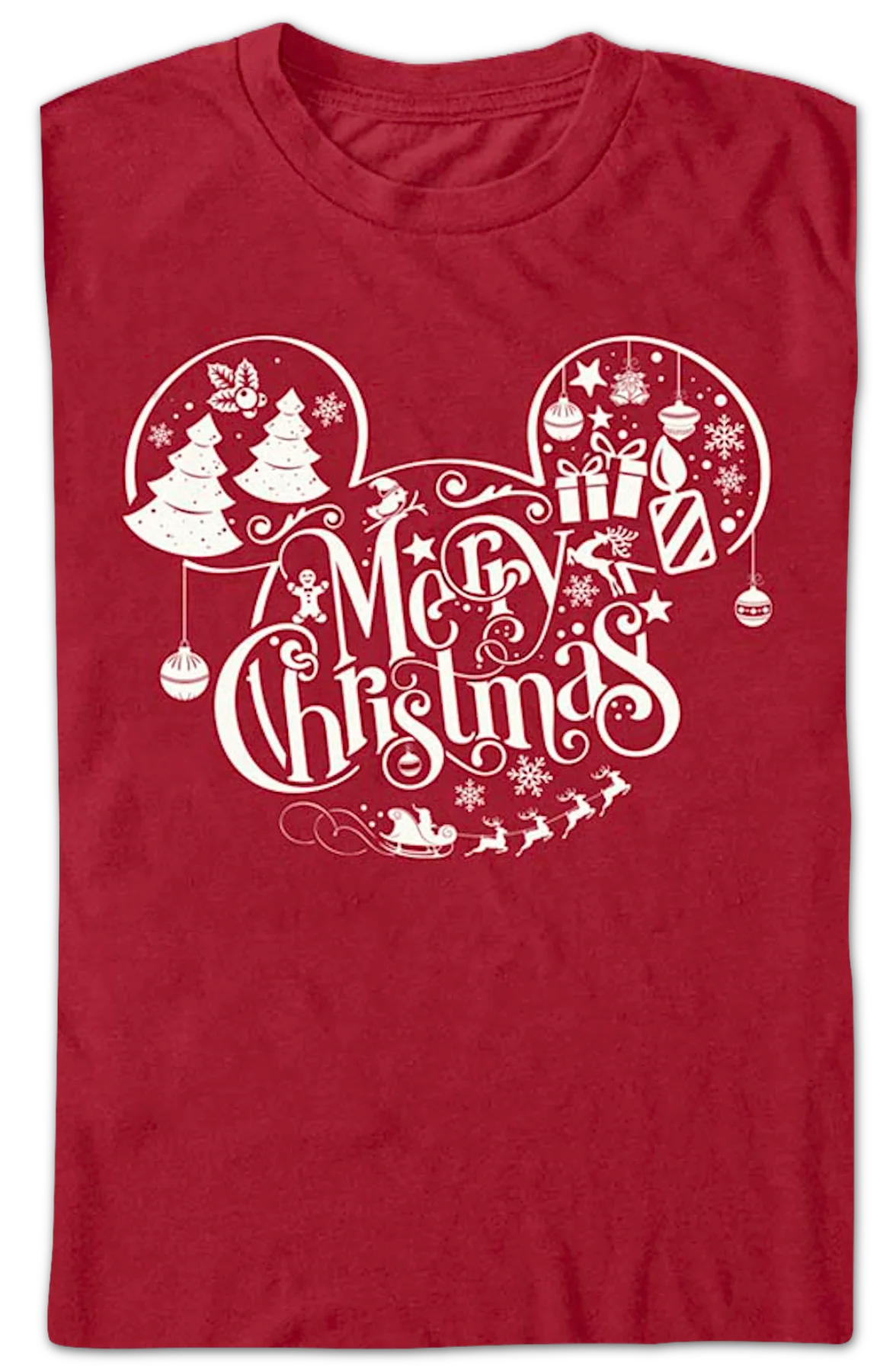 Mickey Mouse Merry Christmas Disney T-Shirt - Image 2