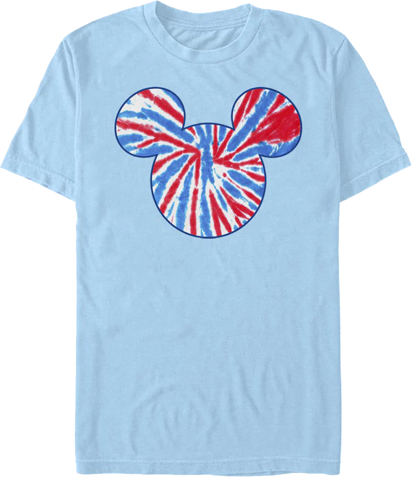 Mickey Mouse Red White And Blue Tie Dye Disney T-Shirt