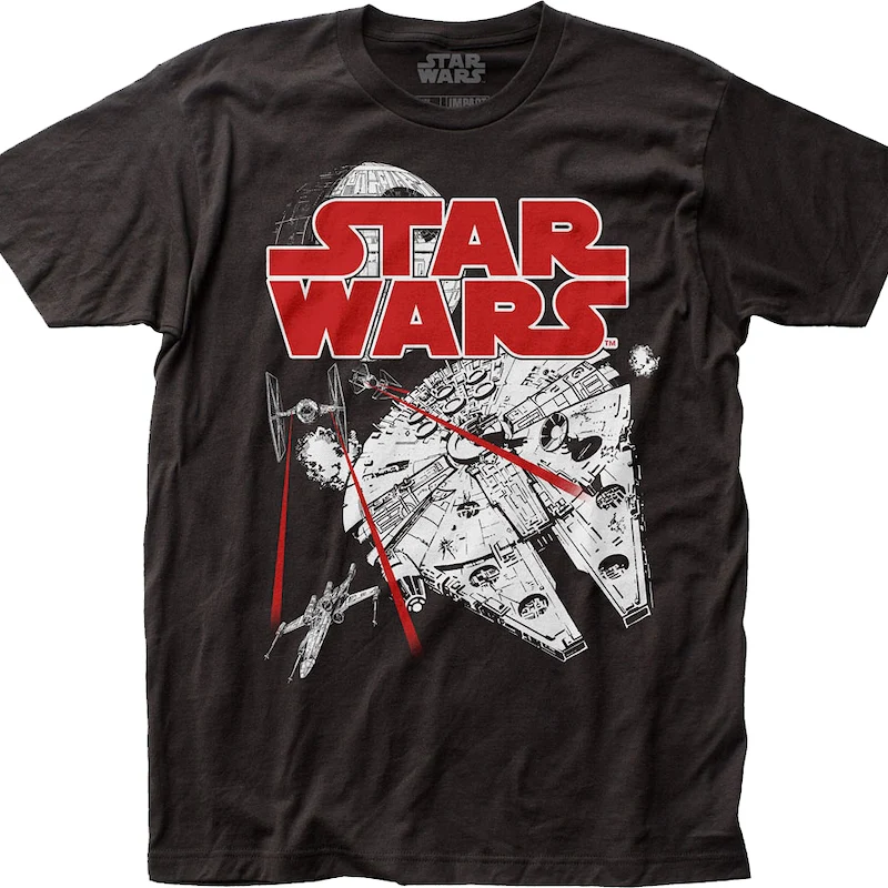 Millennium Falcon Chase Star Wars T-Shirt