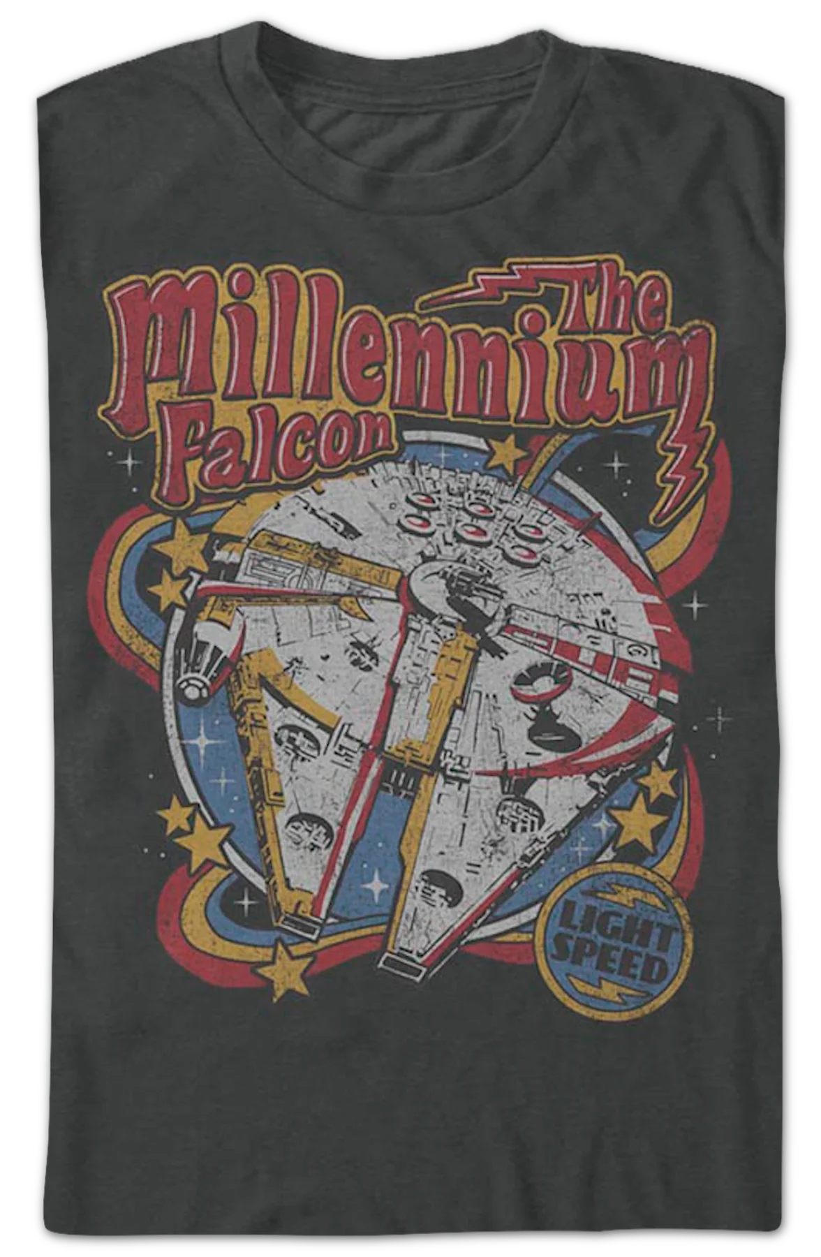 Millennium Falcon Light Speed Star Wars T-Shirt - Image 2