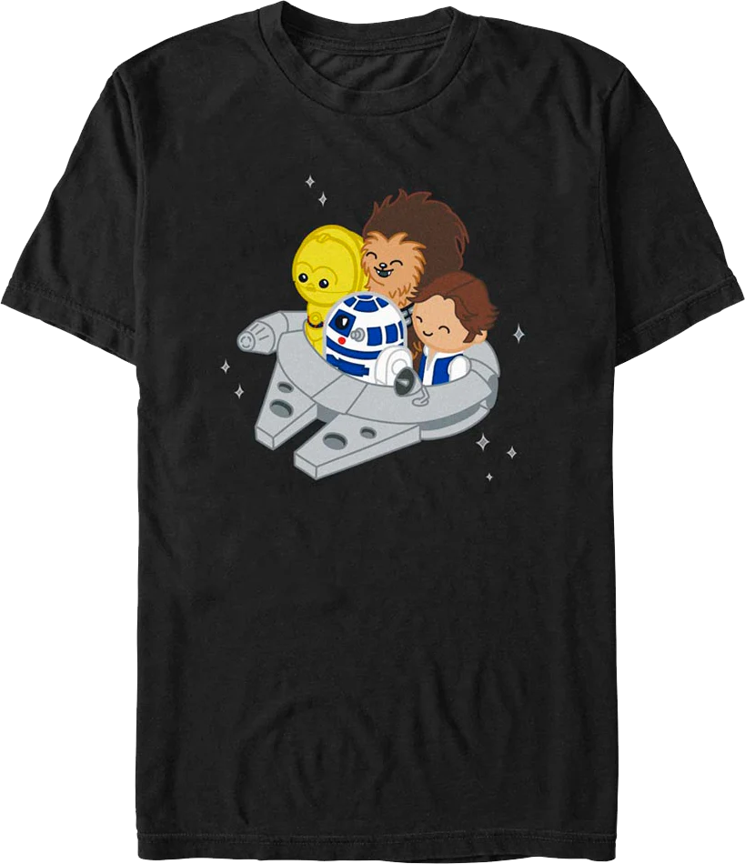 Miniature Millennium Falcon Star Wars T-Shirt