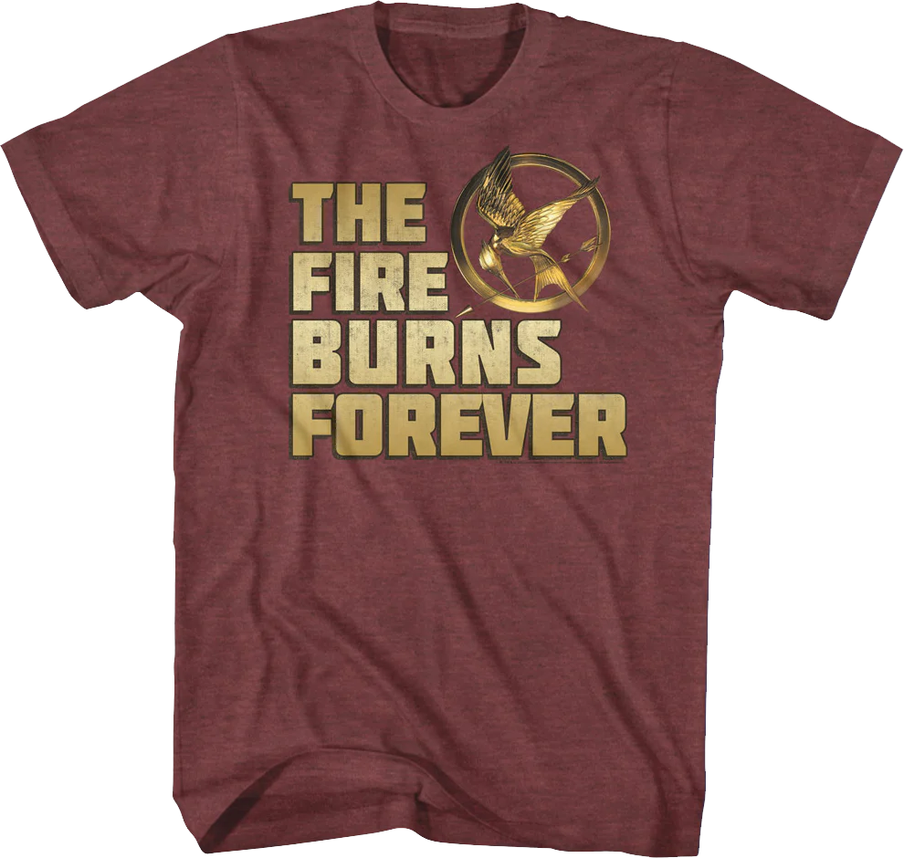 Mockingjay Fire Burns Forever Hunger Games T-Shirt