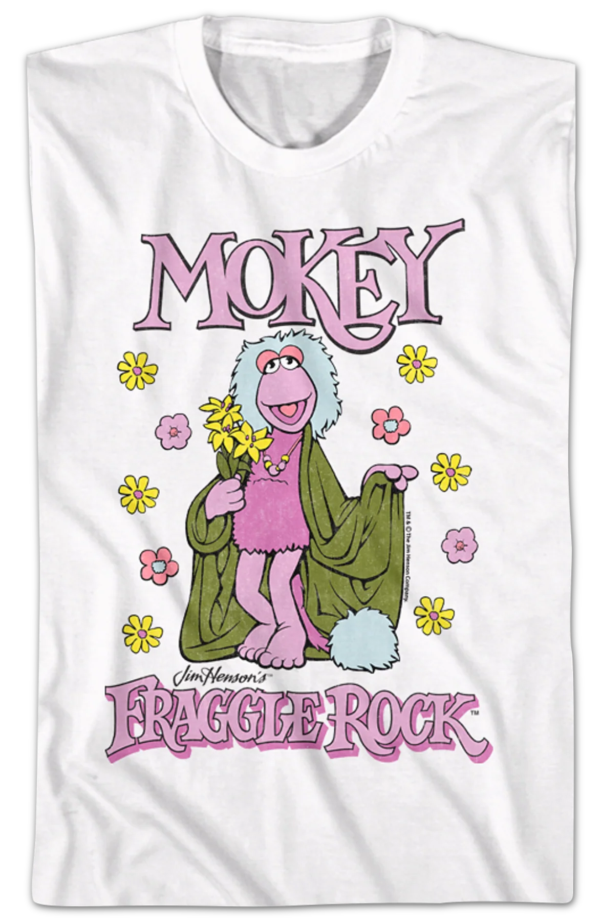 Mokey Flowers Fraggle Rock T-Shirt - Image 2