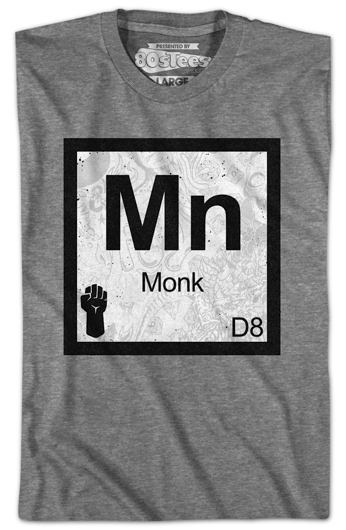 Monk Element Symbol Dungeons & Dragons T-Shirt - Image 2
