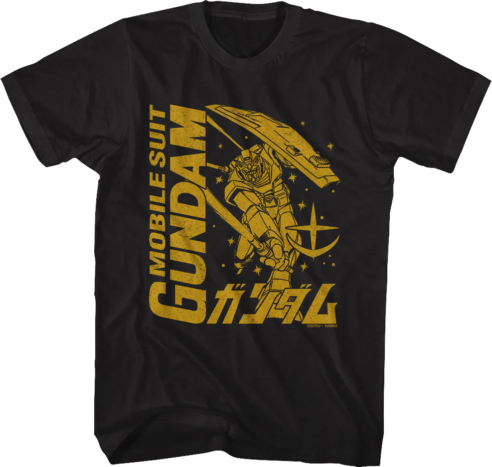 Monochrome Mobile Suit Gundam T-Shirt