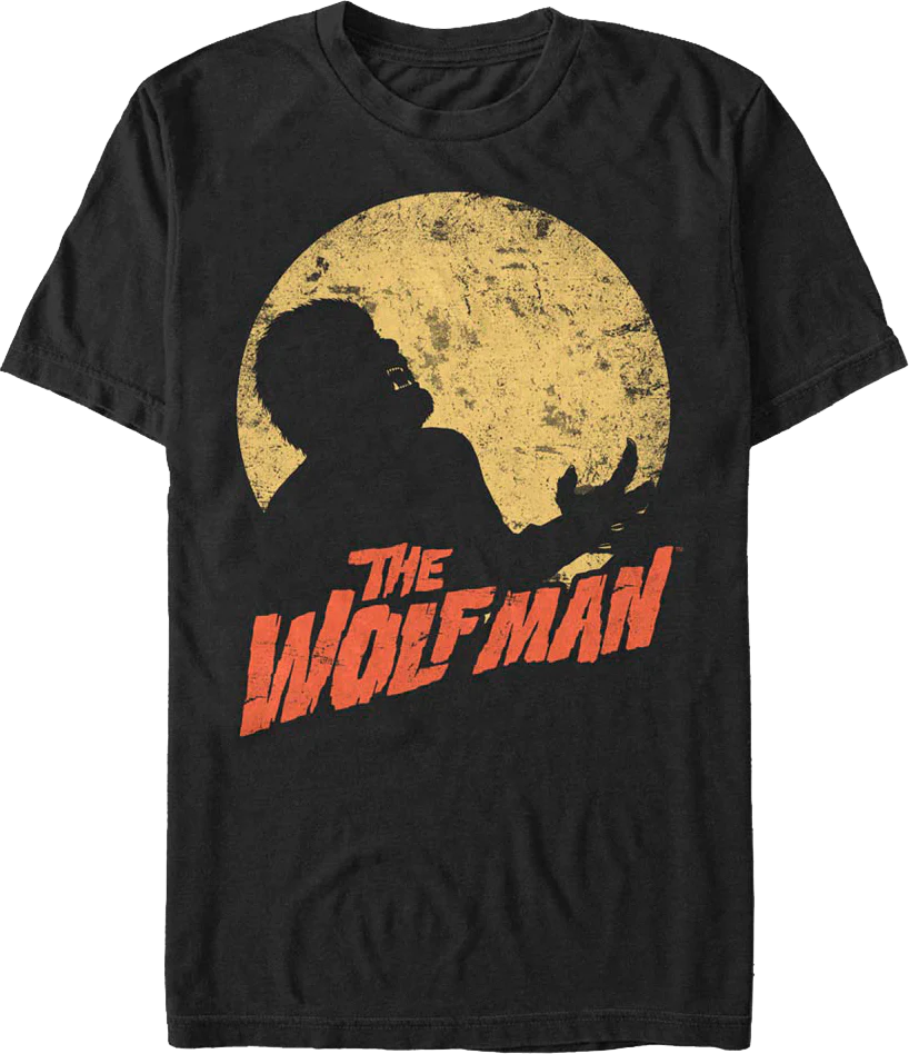 Moonlit Silhouette Wolf Man T-Shirt
