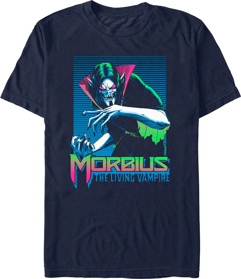 Morbius Gradient Lines Marvel Comics T-Shirt