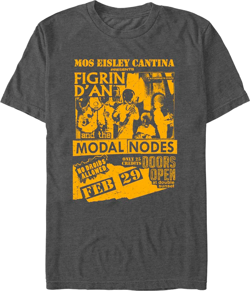 Mos Eisley Cantina Concert Flyer Star Wars T-Shirt