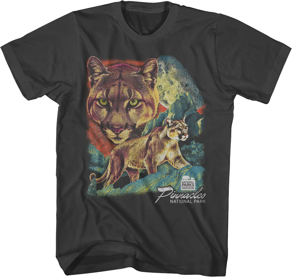 Mountain Lion Collage Pinnacles National Park T-Shirt