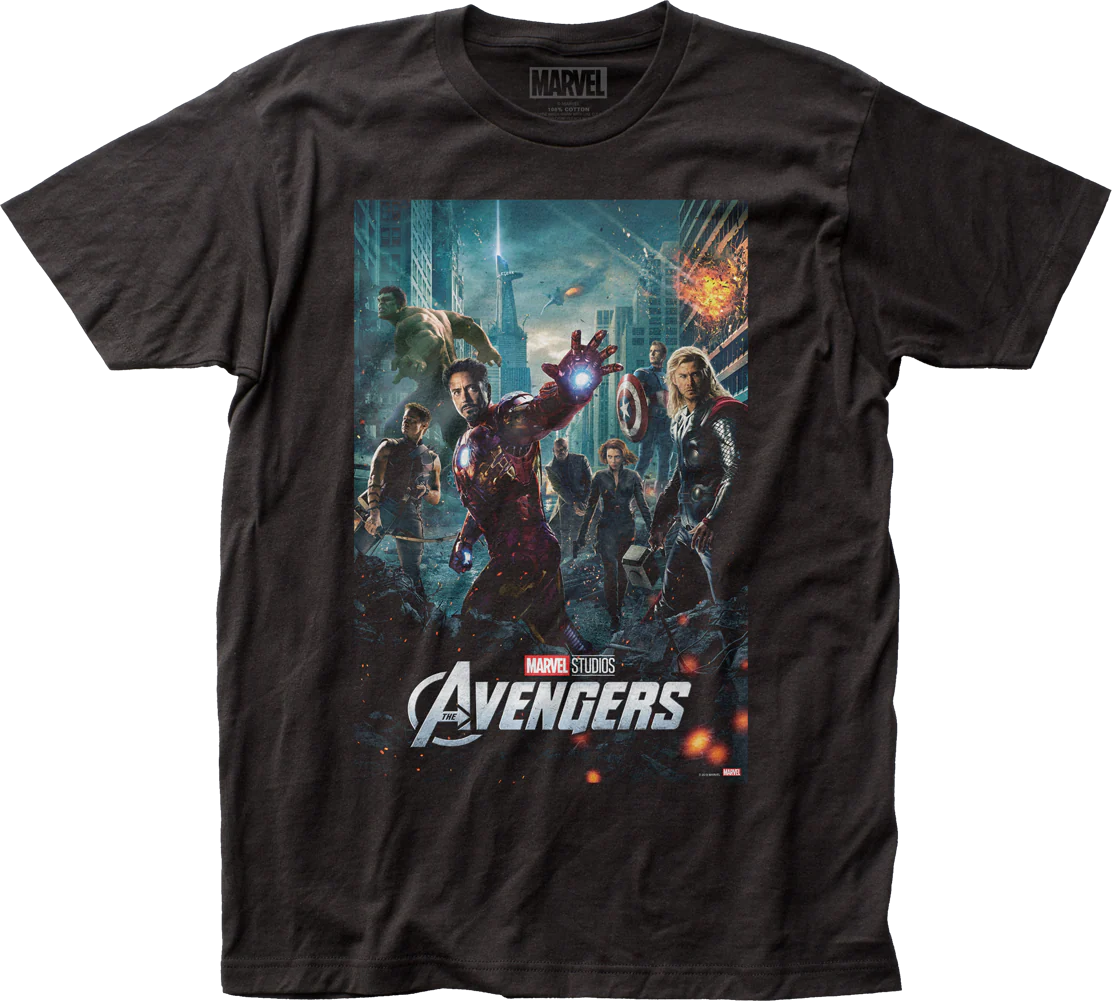 Movie Poster Avengers Marvel Comics T-Shirt