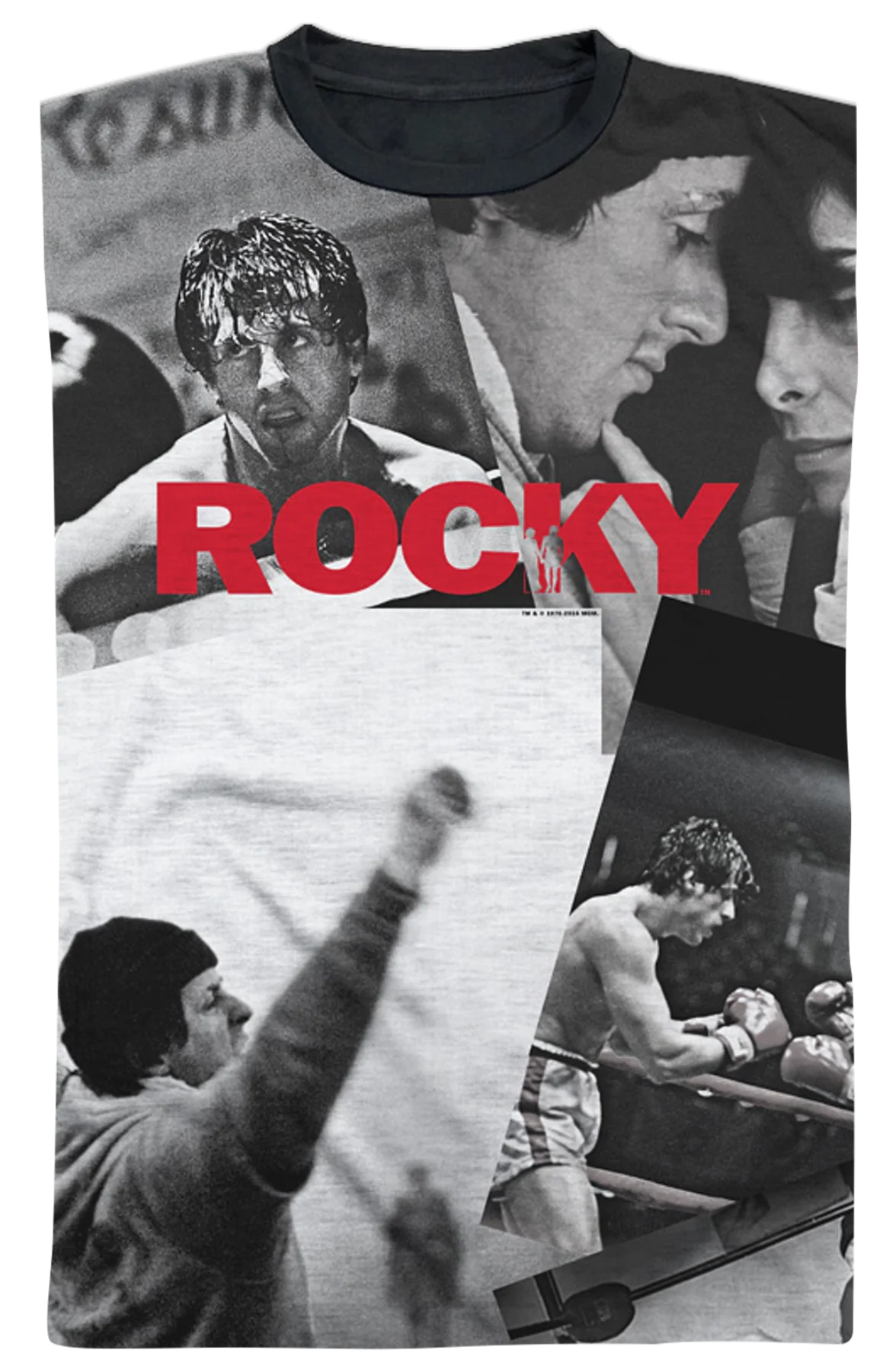 Movie Scene Collage Rocky T-Shirt - Image 2